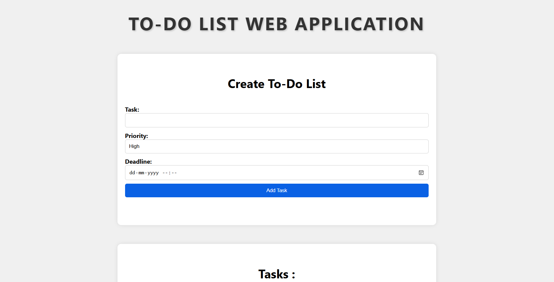 To-Do List WebApp